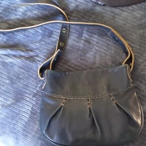 49 square miles Leather crossbody small bag. Navy